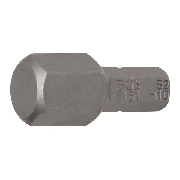 BGS Bit Antrieb Außensechskant 6,3 mm (1/4) Innensechskant 10 mm - 8181