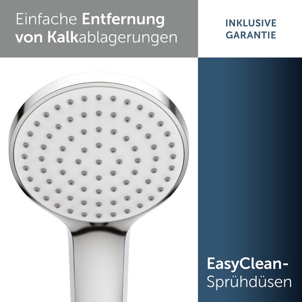 Handbrause mit Antikalkfunktion und Easy-Clean-Sprühdüsen