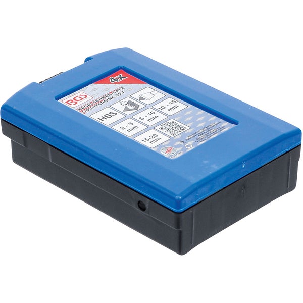 BGS Kegelsenker Satz mit HSS-Einsätzen im Aufbewahrungskoffer