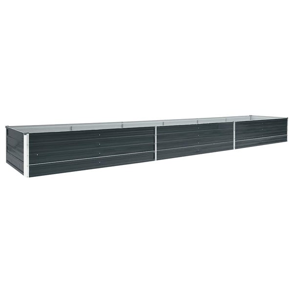 Hochbeet aus Metall, rechteckig, anthrazit, extra lange Ausführung.