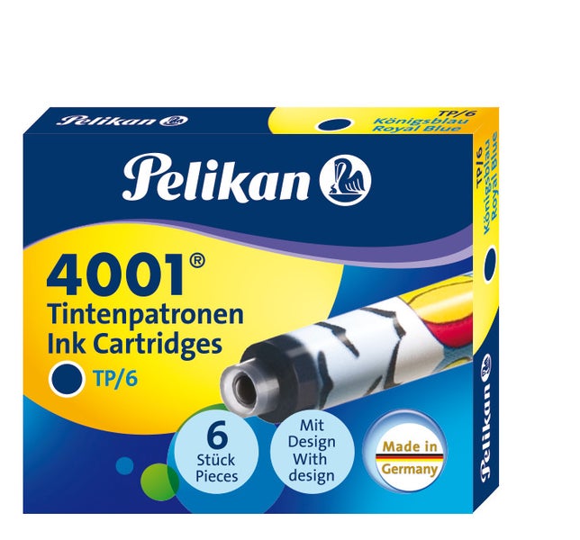 Pelikan 4001 Tintenpatronenpackung mit sechs Stück