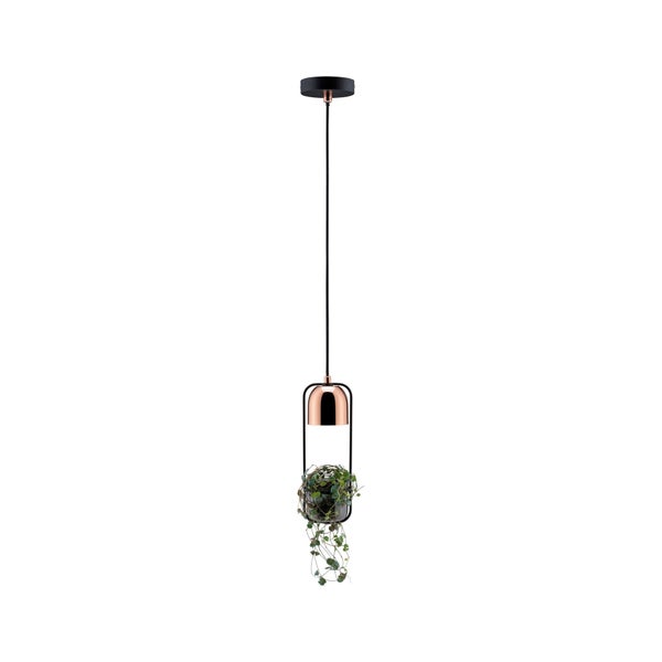 Neordic Pendelleuchte Fanja GU10 max. 20W Schwarz, Kupfer dimmbar Metall