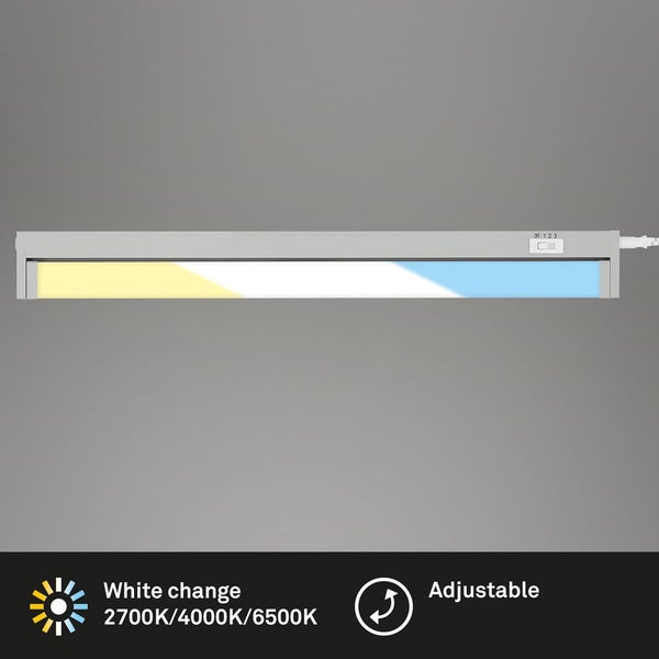 LED Unterbaulampe Küchenlampe 54,5cm CCT schwenkbar 6,5W silber Briloner