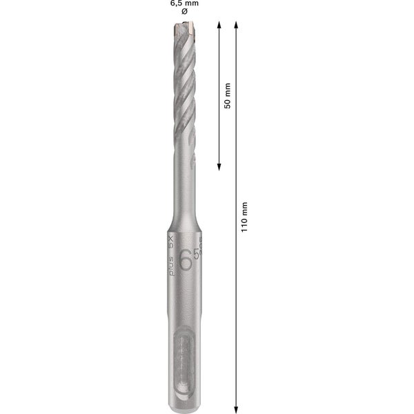 Bosch PRO SDS plus-5X Hammerbohrer 6,5 x 50 x 110 mm - 2608833781