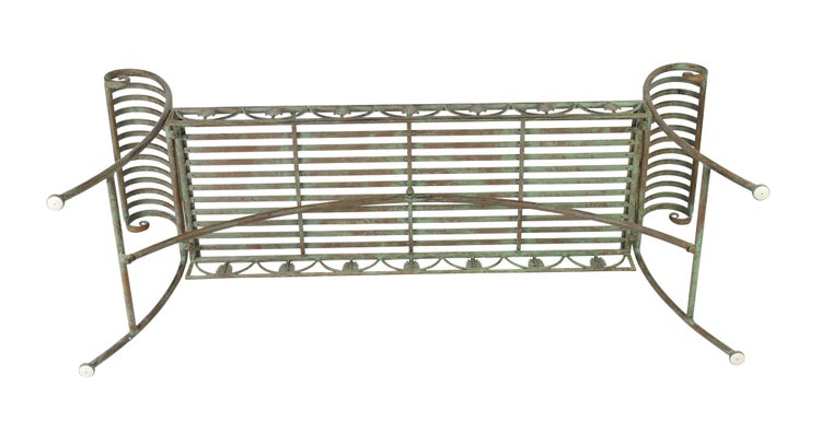 FRANK FLECHTWAREN | Bank Pfauenauge, METALL, 142 x 41 x 66 cm