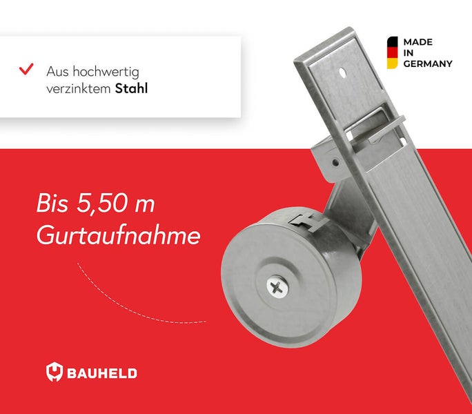 Bauheld Gurtwickler aus verzinktem Stahl, Made in Germany