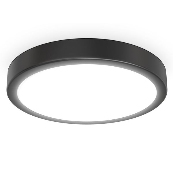 Deckenlampe Ø28 cm - 18W, 2000lm, LED, neutralweiß, schwarz
