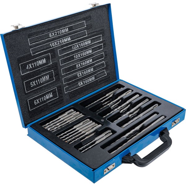 Bohrhammer-Meißel-Set in einem Werkzeugkoffer