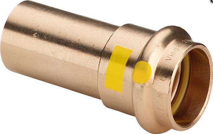 Viega Profipress Übergangsstück aus Kupfer mit Pressanschluss für die Installationstechnik.