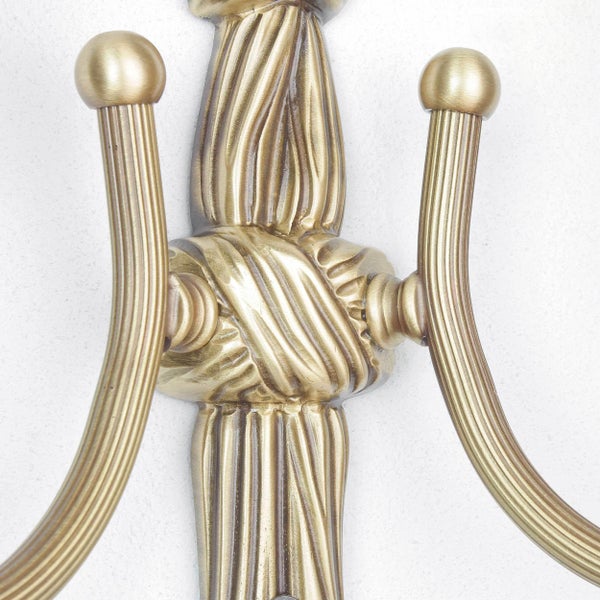 Goldfarbene Kleiderhakenleiste mit zwei Haken