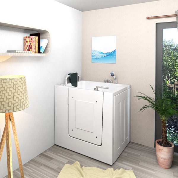 Senioren Sitzwanne Badewanne mit Tür S02-A-L 78x100 cm