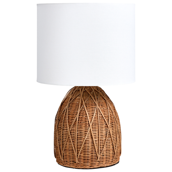 Tischleuchte NILWALA Rattan Naturfarben