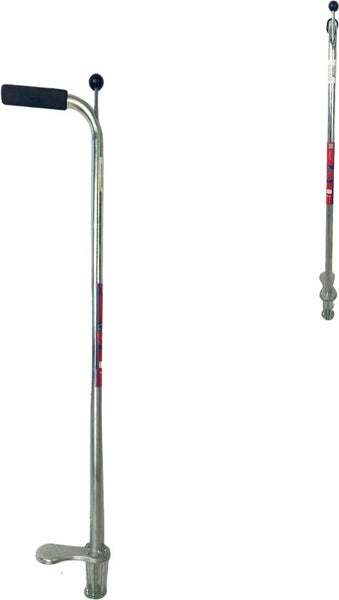 Pflanzhilfe aus Metall mit Griff und Fußtritt