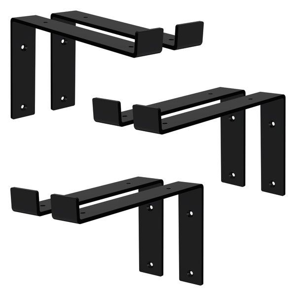 4 Stück Schrankstangenhalterungen In Weiß – Robust, Bis 136 Kg Belastbar, Maße 28,9 X 26,7 Cm (inkl. Montagematerial)