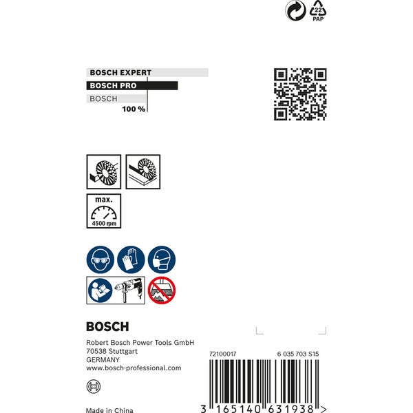 Bosch PRO Metal heavy Scheibenbürste 75 x 0,50 mm gerader Schaft - 2608622113