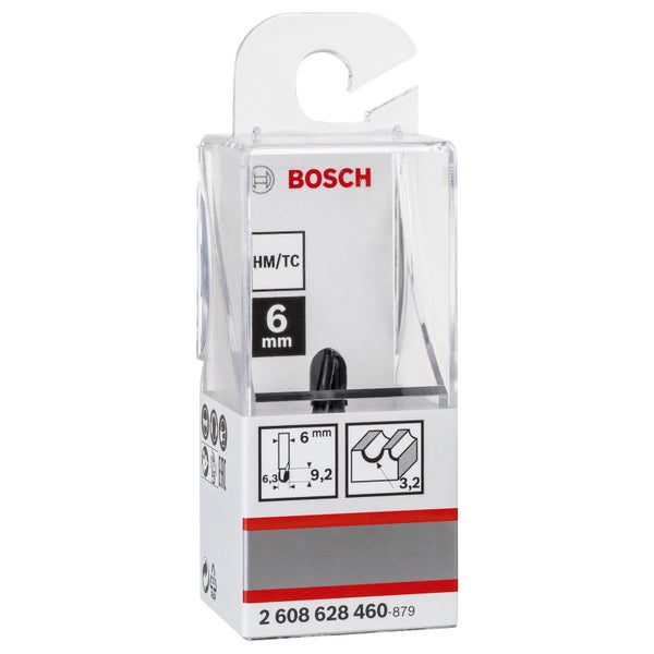 Bosch Hohlkehlfräser + Zapfen 6 x 6,35 x 40 - 2608628460