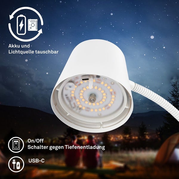 LED Stehlampe kabellos LED Stehleuchte Standleuchte Akku Wohnzimmer dimmbar