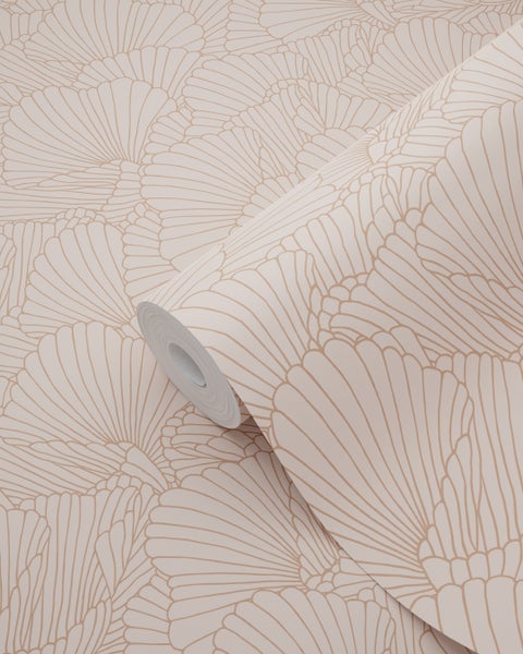 Tapetenrolle mit abstraktem Fächermuster