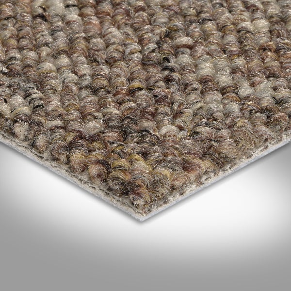 Teppichboden Auslegware in Braun mit Schlingen Struktur 200 cm Breite (Meterware)