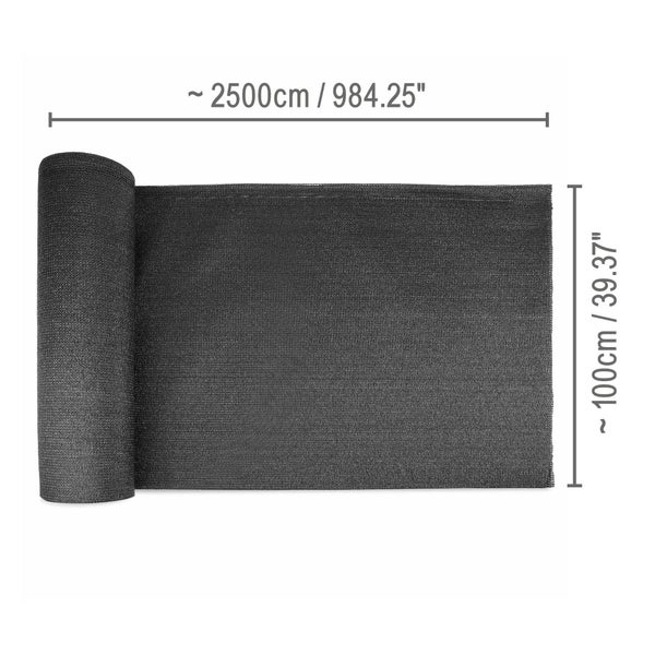 Sol Royal Schattiergewebe SG80 Sichtschutzzaun 100x2500cm Anthrazit