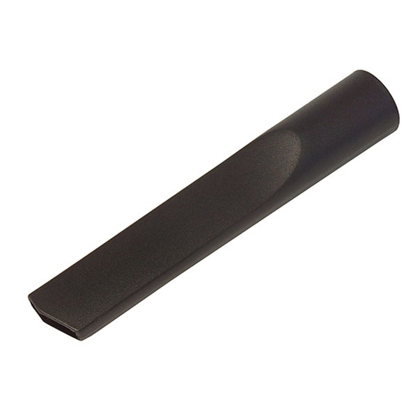 Lange Fugendüse aus schwarzem Kunststoff für Staubsauger.