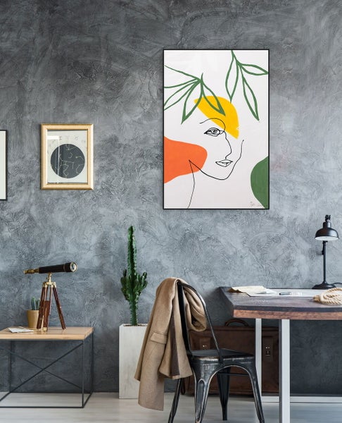 Handgemaltes Gemälde Acrylfarbe 60x90cm Beige
