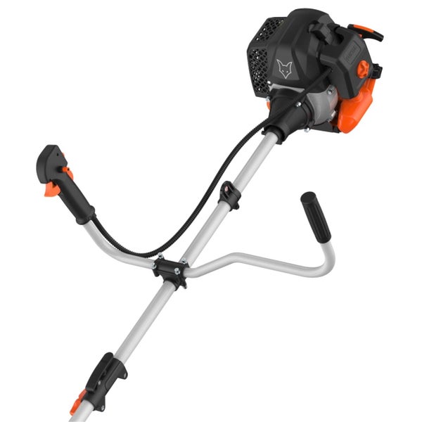 FUXTEC Benzin Motorsense FX-MS152 - 52ccm | Rasentrimmer mit 3PS | 2-Takt | 7,5Kg  | 9-Zahn | Easy Start | Doppelfadenkopf + Messer | Freischneider