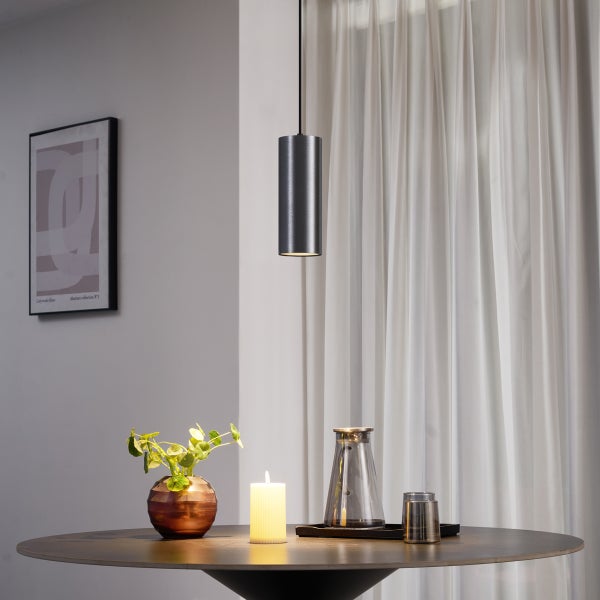 Moderne Pendelleuchte Gunmetal GU10 50mm - Tubo