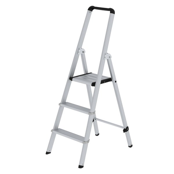 Aluminium Klapptritt mit drei Stufen und Haltebügel