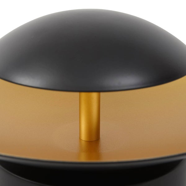Lindby LED Wandlampe schwarz gold, Wandspot Wandleuchte innen Innenleuchte Wand Wand-Spot 5,5W Wandbeleuchtung Wohnzimmer Esszimmer Flur