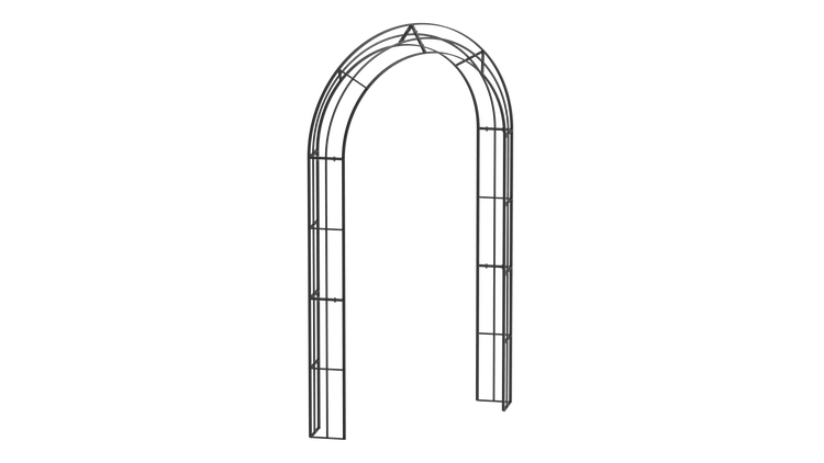 Rosenbogen ELEO Matera 140x29x235 cm Metall anthrazit - pulverbeschichtet schwarz