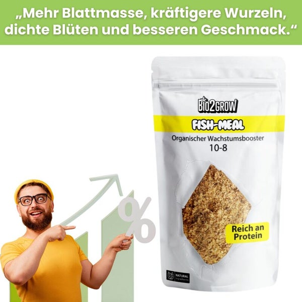 Bio2Grow Fischmehl organischer Wachstumsbooster Produktpackung