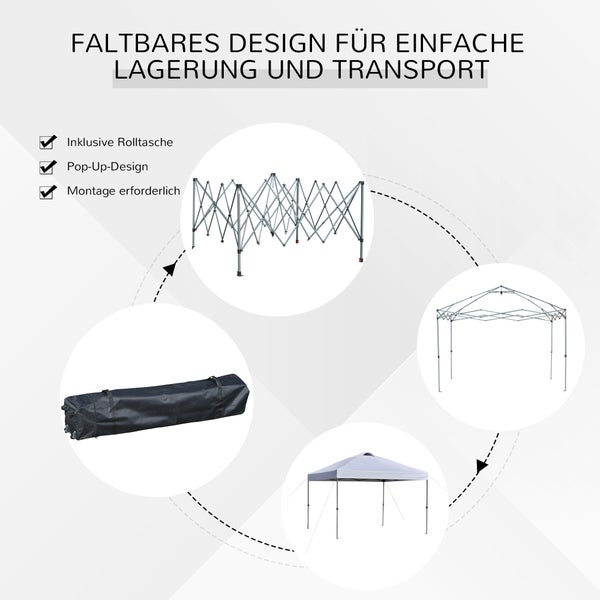 Faltbares Partyzelt mit Tragetasche und Montage erforderlich