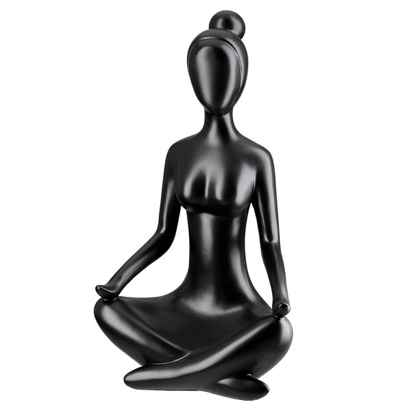 Figuren GILDE 2er Set MEDITATION Frauen schwarz Höhe 29cm Poly
