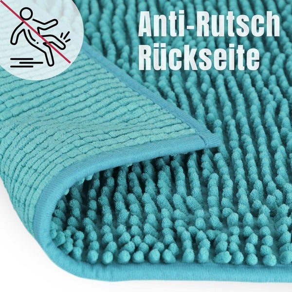Badematte mit rutschhemmender Rückseite.