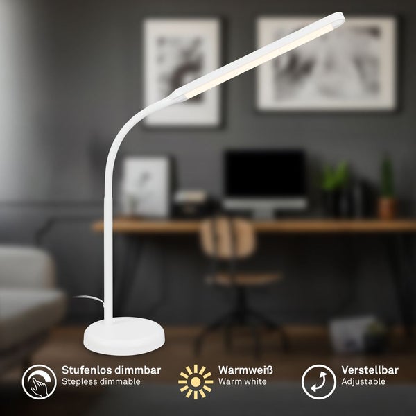 LED Schreibtischlampe Tischlampe Büroleuchte Dimmbar Touch Warmweiß Schwenkbar