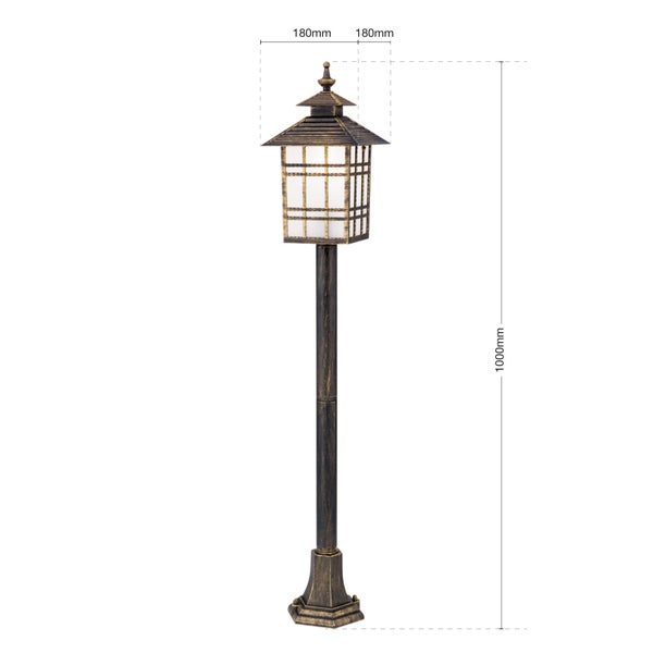LED Außenleuchte Wegeleuchte Kiko 18x100cm Antik