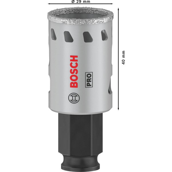 Diamant-Lochsäge mit 29 Millimeter Durchmesser und 40 Millimeter Länge