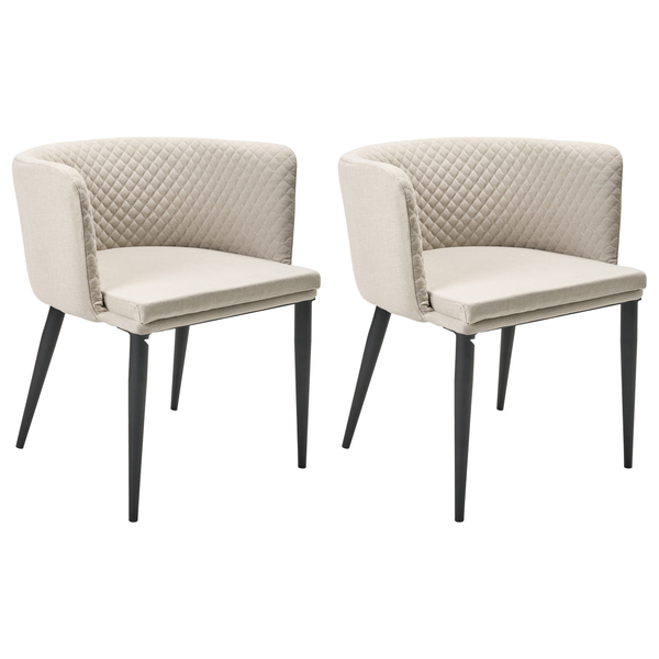 Gartenstuhl 2er Set LIMASSON Stoff Beige