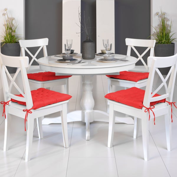 Beautissu Lea Stuhlkissen 40x40x5cm Rot (4tlg)