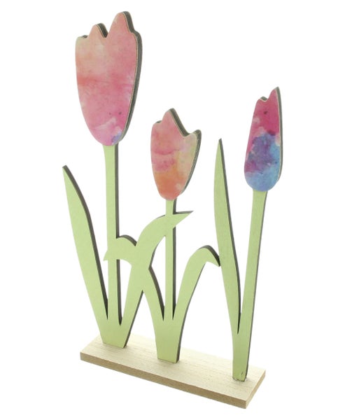 FRANK FLECHTWAREN | Tulpenwiese Bunt, MDF, 19 x 5 x 31 cm