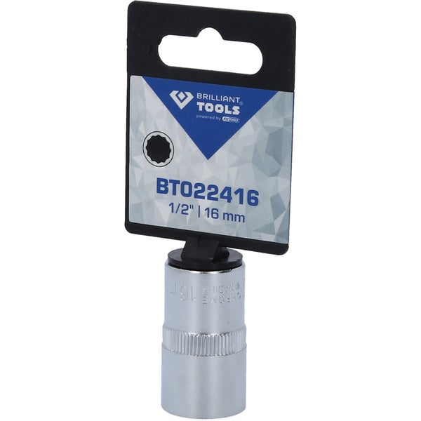 BRILLIANT TOOLS 1/2 Zwölfkant-Stecknuss 16 mm - BT022416