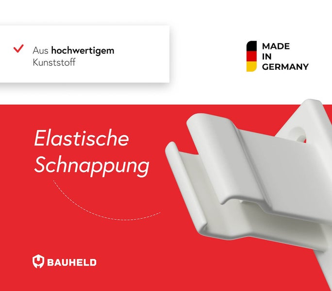Elastische Schnappvorrichtung aus hochwertigem Kunststoff, hergestellt in Deutschland