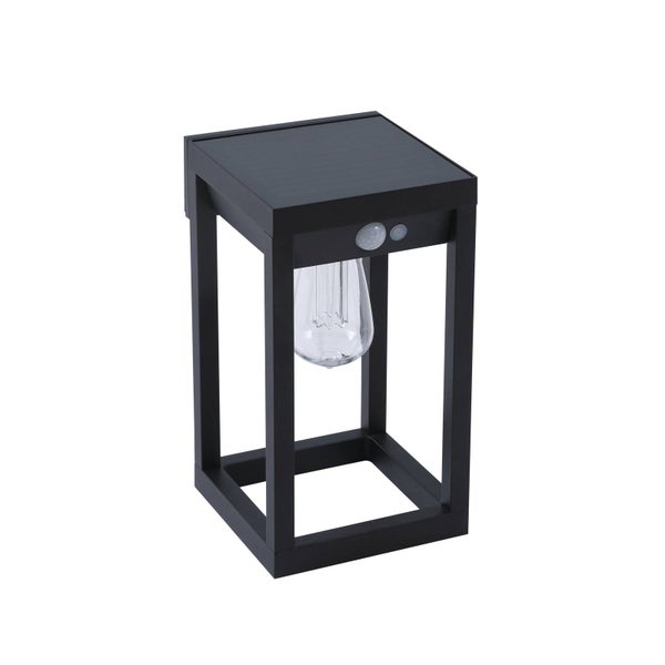 Lindby LED Smart Home Wandleuchte außen Enea dimmbar mit Bewegungsmelder (Modern) in Schwarz aus Aluminium (1 flammig, ) - Wandlampe