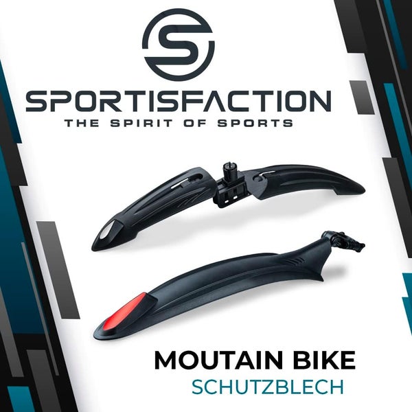 Sportisfaction Mountainbike-Schutzblech-Set bestehend aus Vorder- und Hinterrad-Schutzblech.
