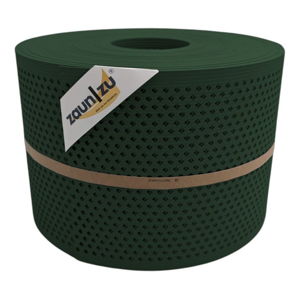 Zaunblende auf Rolle mit Rautenmuster