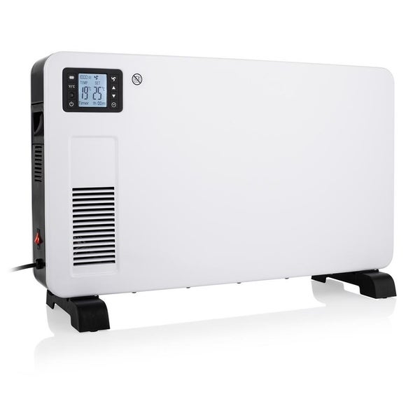 Konvektor Quality Heating Easy Comfort 2300 W 68x45x15 cm Stahl Weiß inkl. WLAN, Thermostat, programmierbar, Fernbedienung, Turbinenlüfter, Überhitzungsschutz, Frostschutz