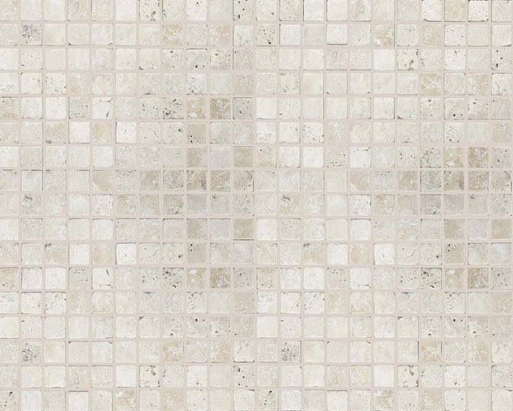 Wohnrausch Natursteinmosaik Travertin CREMA 2,3 x 2,3 cm, getrommelt, beige