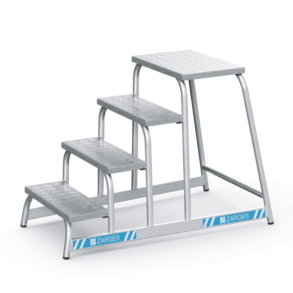 ZARGES Treppenpodest mit vier Stufen