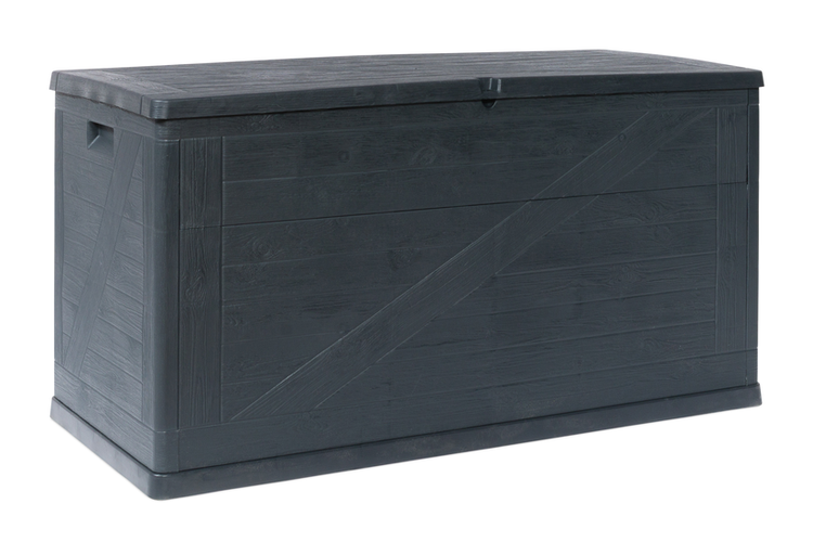 Toomax Lagerbox Holz 420L Anthrazit - Wetterfest und Robust für Garten und Terrasse